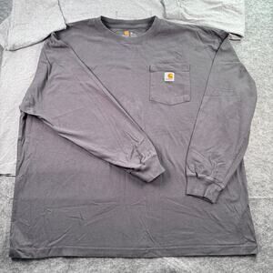 Carhartt‎ Men's XL K126 Workwear Long-Sleeve Charcoal Gray Jersey